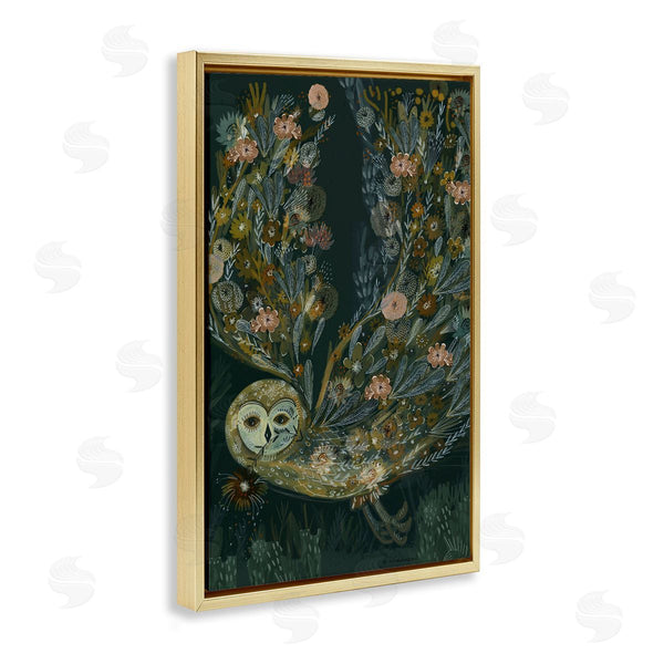 Stupell Industries Kay Widdowson | Floral Folk Barn Owl