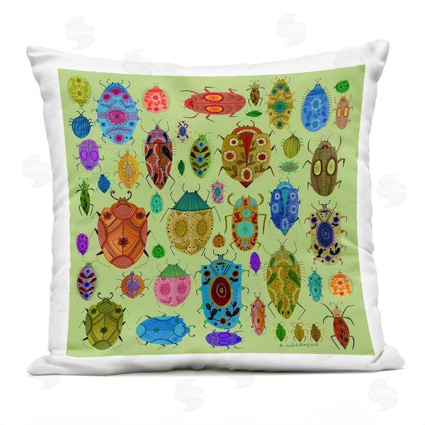 Stupell Industries Kay Widdowson | Flowery Bugs & Insects Printed Throw Pillow