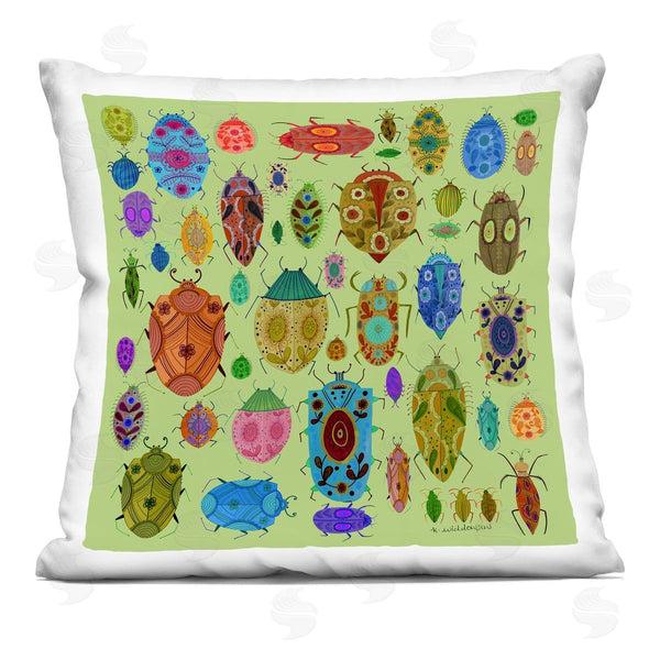 stupell industries Kay Widdowson | Flowery Bugs & Insects Printed Throw Pillow