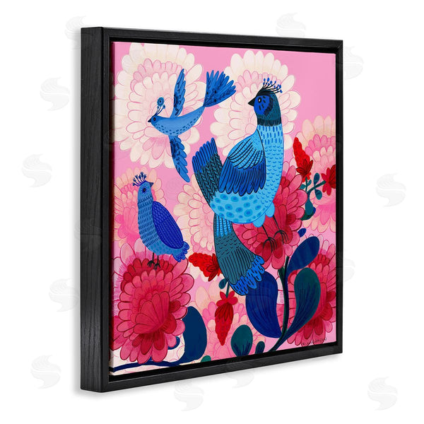 Stupell Industries Kay Widdowson | Folk Birds On Dahlias
