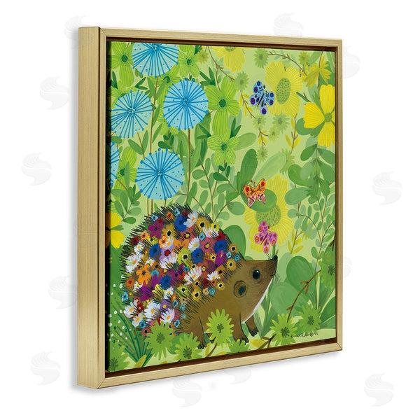 Stupell Industries Kay Widdowson | Happy Hedgehog & Flowers