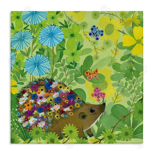 stupell industries Kay Widdowson | Happy Hedgehog & Flowers