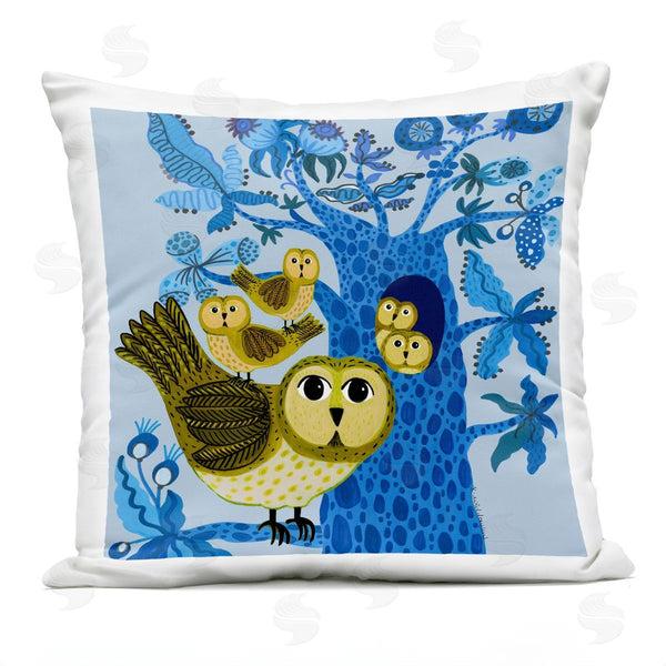 Stupell Industries Kay Widdowson | Playful Owls In Tree Printed Throw Pillow