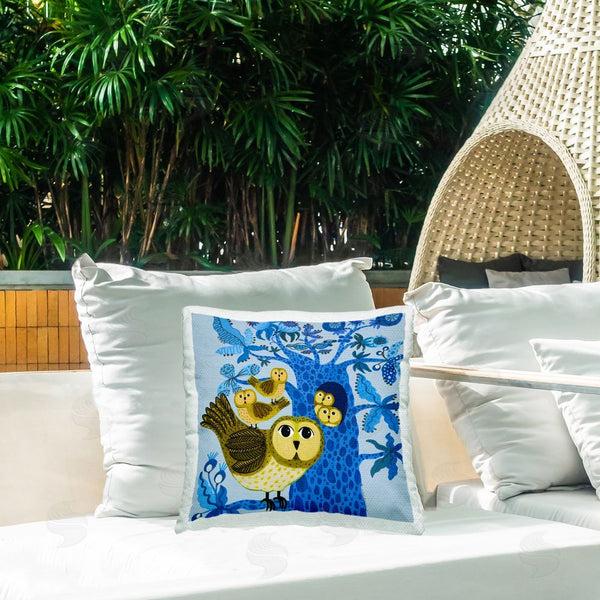 Stupell Industries Kay Widdowson | Playful Owls In Tree Printed Throw Pillow