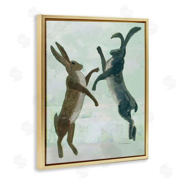 Stupell Industries Kay Widdowson | Rustic Boxing Hares