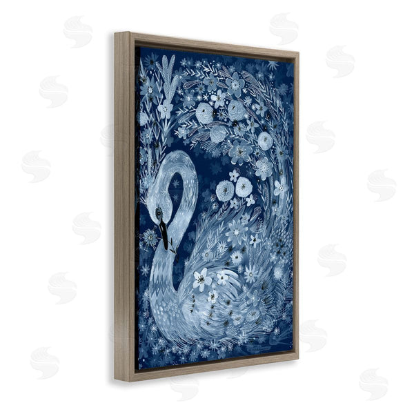 Stupell Industries Kay Widdowson | Swirling Florals Swan
