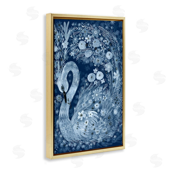 Stupell Industries Kay Widdowson | Swirling Florals Swan