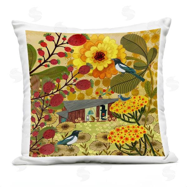 Stupell Industries Kay Widdowson | Warm Autumnal Cottage Printed Throw Pillow