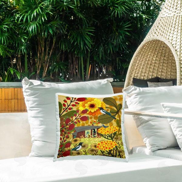 Stupell Industries Kay Widdowson | Warm Autumnal Cottage Printed Throw Pillow