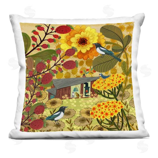 stupell industries Kay Widdowson | Warm Autumnal Cottage Printed Throw Pillow