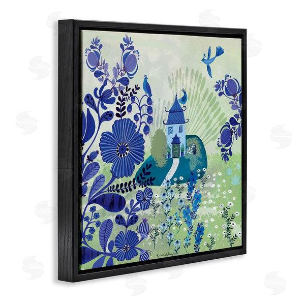 Stupell Industries Kay Widdowson | Whimsical Blue Garden