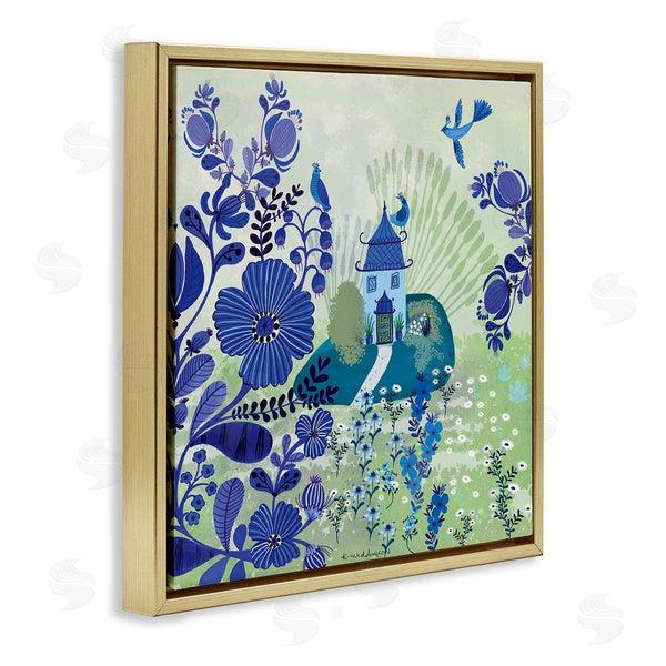Stupell Industries Kay Widdowson | Whimsical Blue Garden