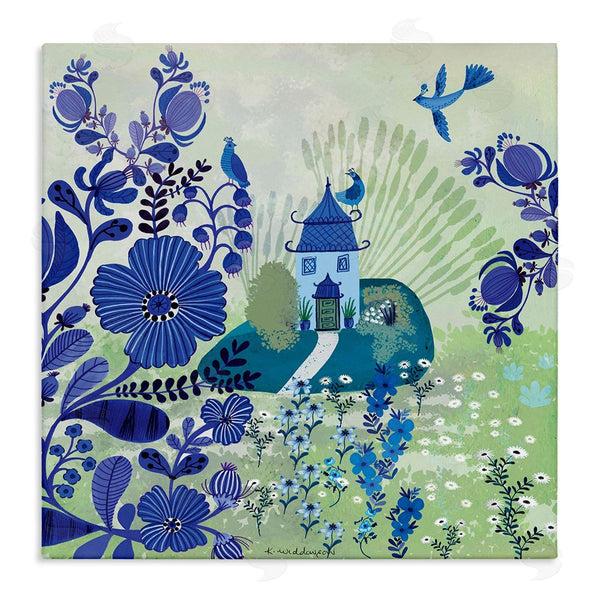 stupell industries Kay Widdowson | Whimsical Blue Garden