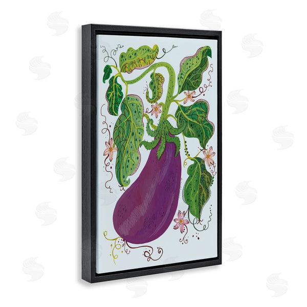 Stupell Industries Kay Widdowson | Whimsical Detail Eggplant