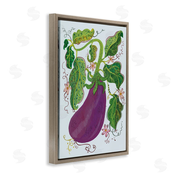 Stupell Industries Kay Widdowson | Whimsical Detail Eggplant