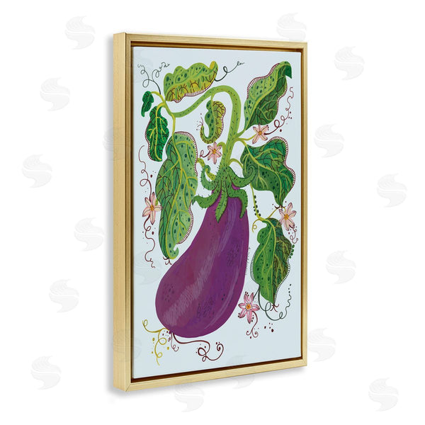 Stupell Industries Kay Widdowson | Whimsical Detail Eggplant