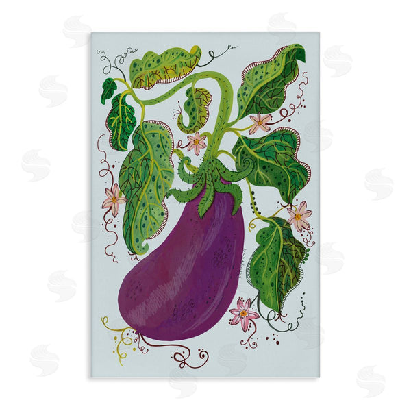 stupell industries Kay Widdowson | Whimsical Detail Eggplant