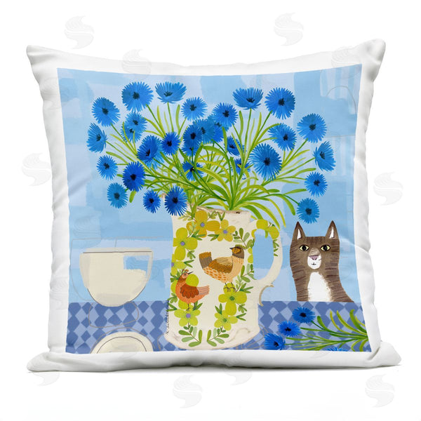 Stupell Industries Kay Widdowson | Whimsical Jug Of Cornflowers Printed Throw Pillow