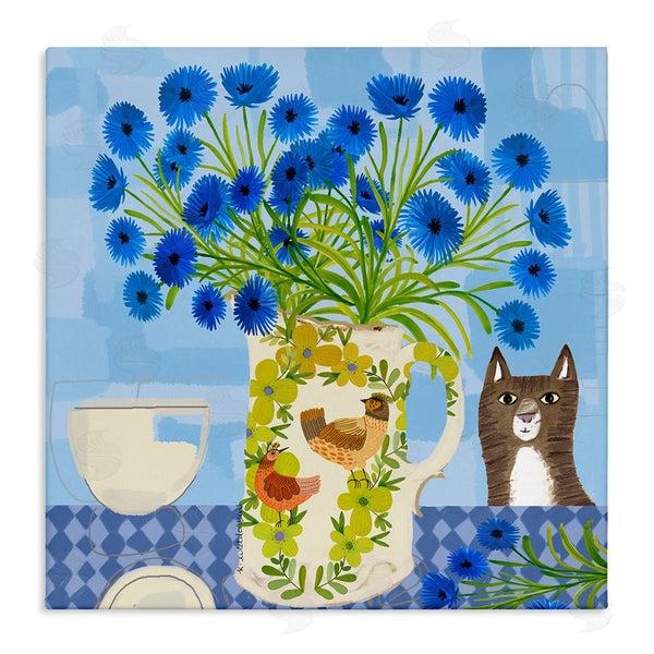 stupell industries Kay Widdowson | Whimsical Jug of Cornflowers