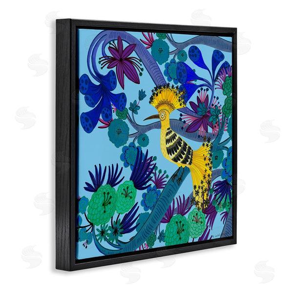 Stupell Industries Kay Widdowson | Whimsical Yellow Bird & Flowers