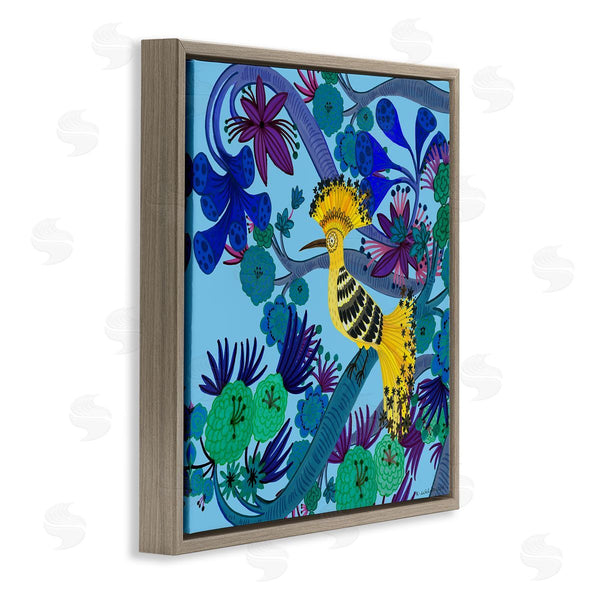 Stupell Industries Kay Widdowson | Whimsical Yellow Bird & Flowers