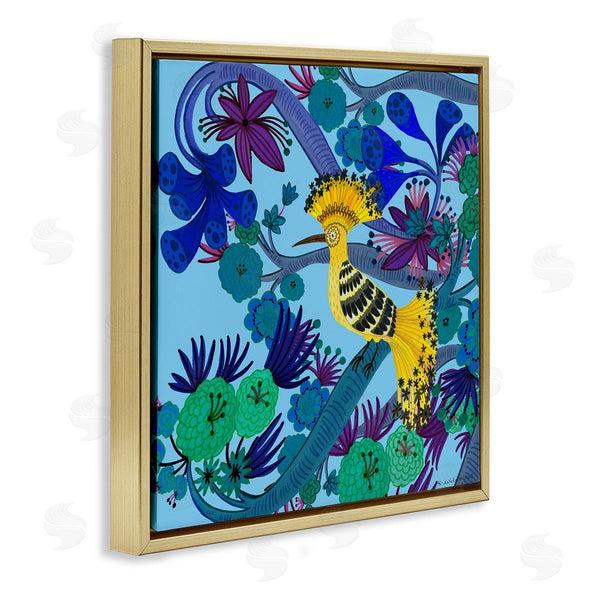 Stupell Industries Kay Widdowson | Whimsical Yellow Bird & Flowers
