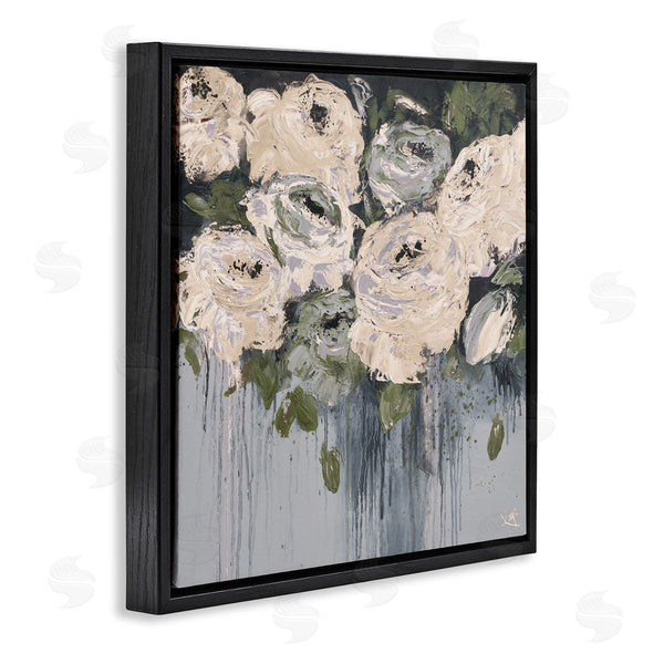 Stupell Industries Kaye Lake | Dripping Flowers Grey Painting