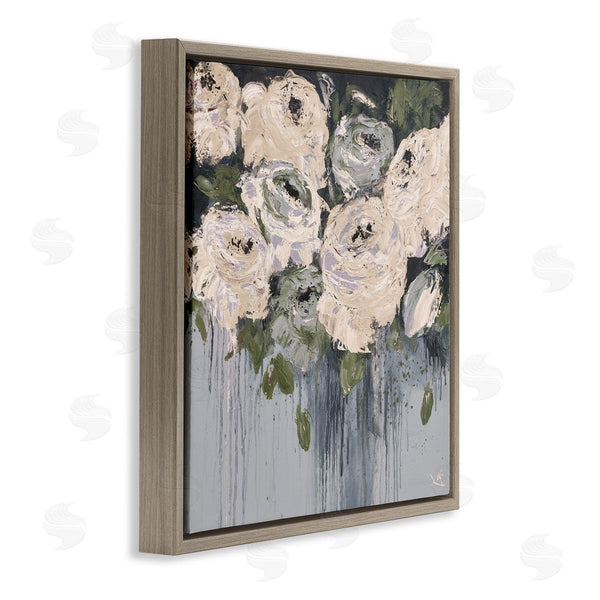 Stupell Industries Kaye Lake | Dripping Flowers Grey Painting