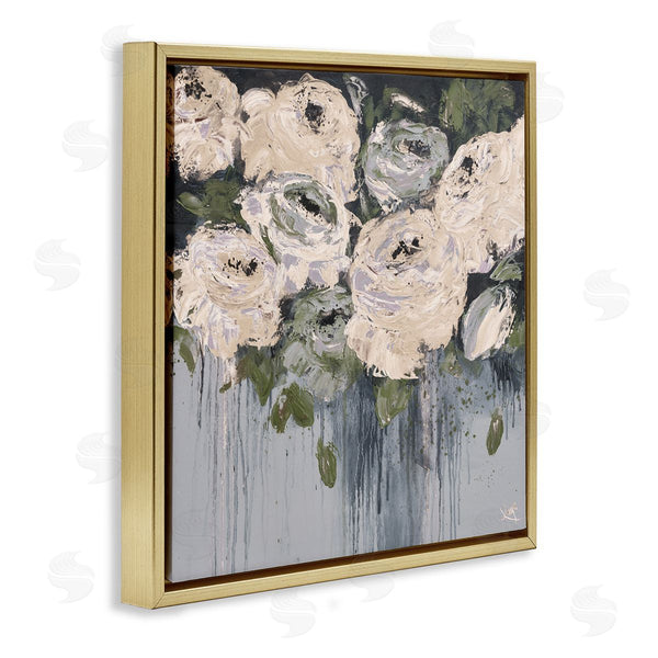 Stupell Industries Kaye Lake | Dripping Flowers Grey Painting