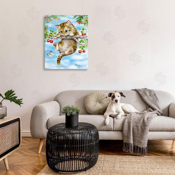 Stupell Industries Kayomi Harai | Kitten Chasing Butterfly Wall Art