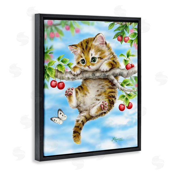 Stupell Industries Kayomi Harai | Kitten Chasing Butterfly Wall Art
