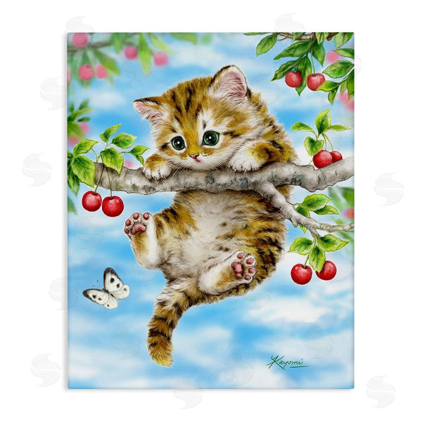 stupell industries Kayomi Harai | Kitten Chasing Butterfly Wall Art