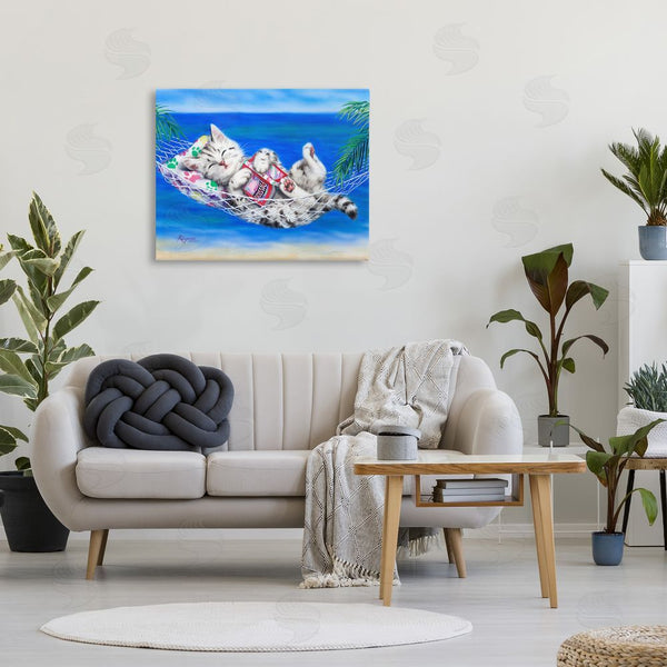 Stupell Industries Kayomi Harai | Kitten Sleeping On Beach Wall Art