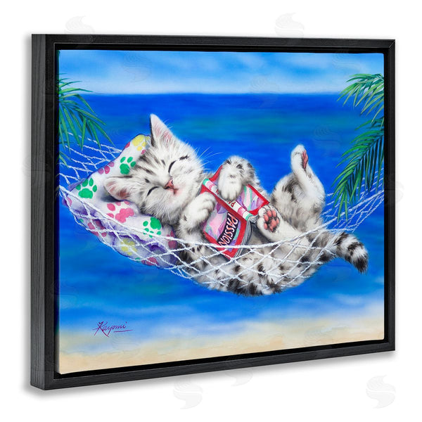 Stupell Industries Kayomi Harai | Kitten Sleeping On Beach Wall Art