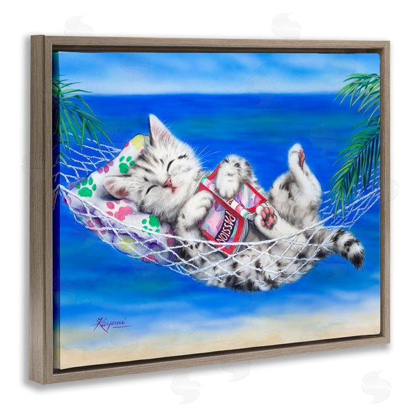 Stupell Industries Kayomi Harai | Kitten Sleeping On Beach Wall Art