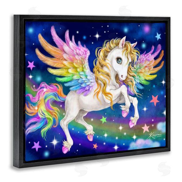 Stupell Industries Kayomi Harai | Rainbow Unicorn In Space Wall Art