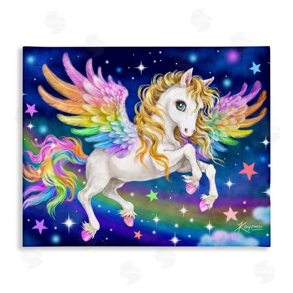 stupell industries Kayomi Harai | Rainbow Unicorn in Space Wall Art