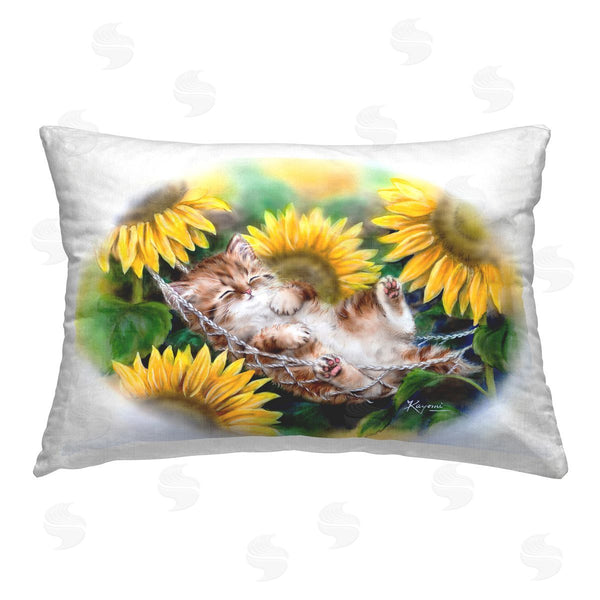 stupell industries Kayomi Harai | Sleeping Cat & Sunflowers