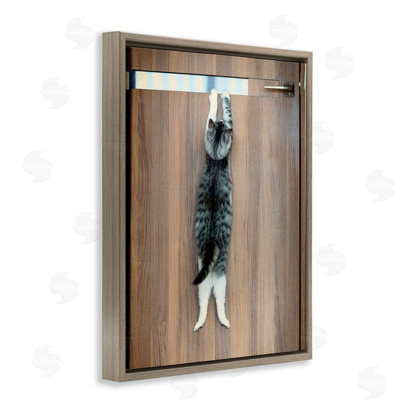 Stupell Industries Kazutoshi Ono | Desperate Cat Escaping Wall Art