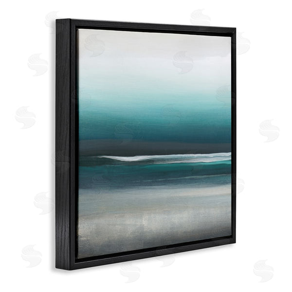 Stupell Industries KC Haxton | Stormy Coast Abstract Nautical Landscape Grey Blue Pop Wall Art