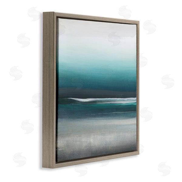 Stupell Industries KC Haxton | Stormy Coast Abstract Nautical Landscape Grey Blue Pop Wall Art