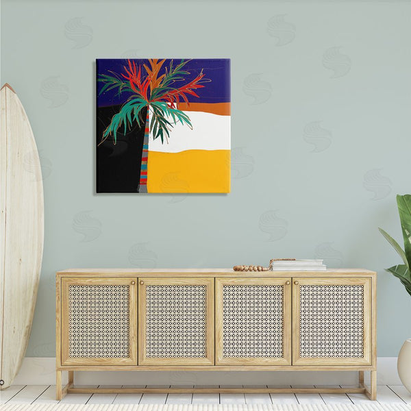 Stupell Industries Keith Morgan | Abstract Tropical Palm Tree Bold Blocked Pattern Wall Art