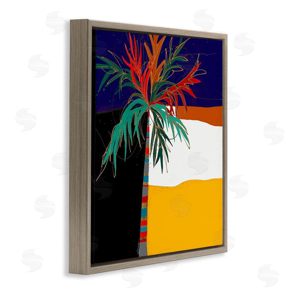 Stupell Industries Keith Morgan | Abstract Tropical Palm Tree Bold Blocked Pattern Wall Art