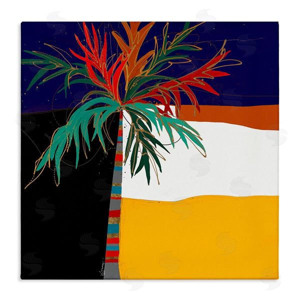 stupell industries Keith Morgan | Abstract Tropical Palm Tree Bold Blocked Pattern Wall Art