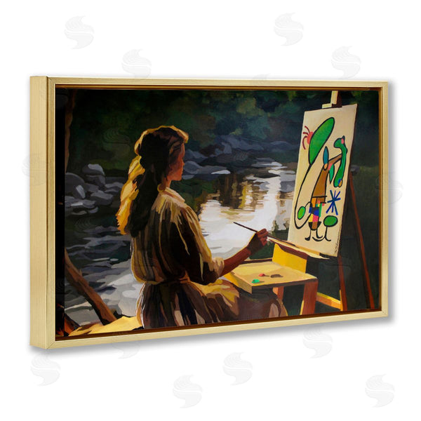 Stupell Industries Keith Thomson | Abstract Landscape Painter's Easel Wall Art