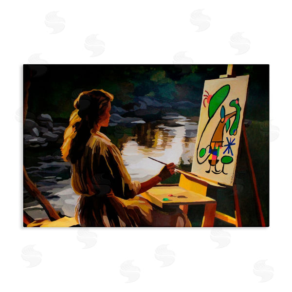 stupell industries Keith Thomson | Abstract Landscape Painter's Easel Wall Art