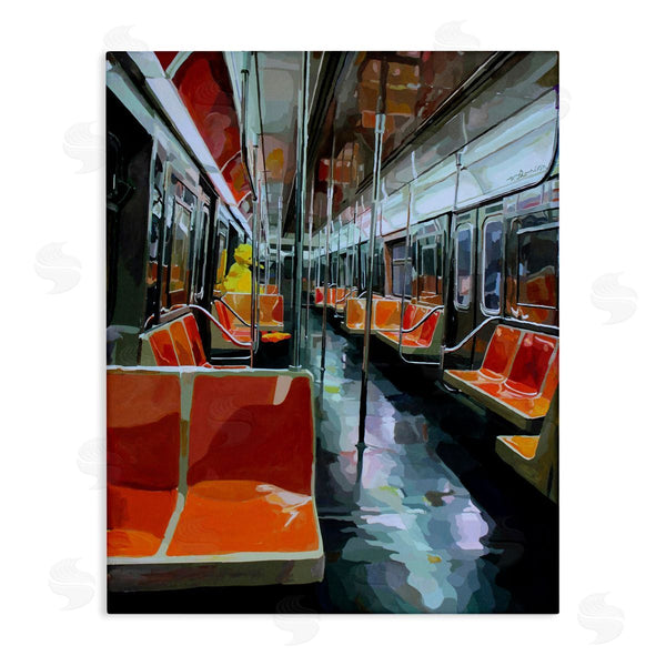 stupell industries Keith Thomson | Bird Character in Subway Train