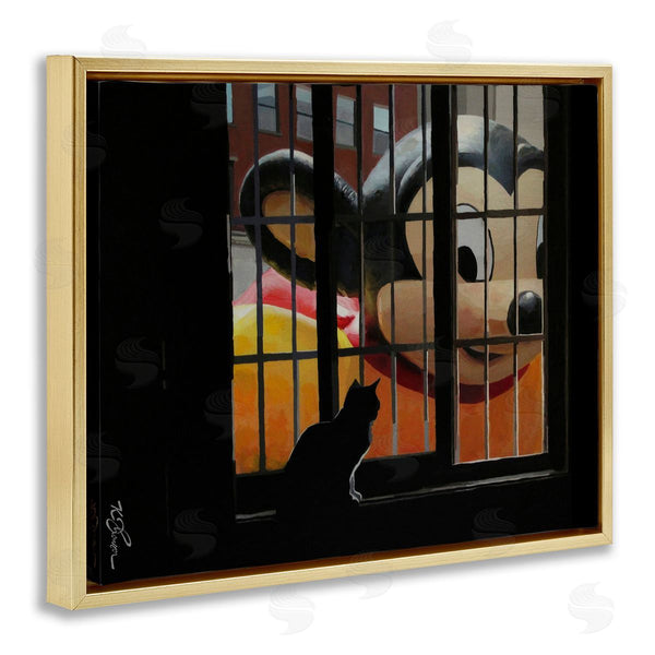 Stupell Industries Keith Thomson | Mouse Character Peering At Cat