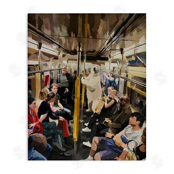 stupell industries Keith Thomson | Polar Bear on Subway