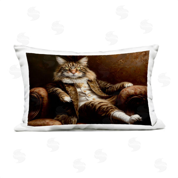 Stupell Industries Kelley Parker | Baron Whiskerton Cat Printed Throw Pillow